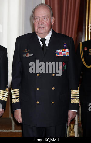 Madrid, Spain. 8th Nov, 2017. King Emeritus Juan Carlos I during a meeting of Patronato of the Naval Museum in Madrid, Wednesday, November 8, 2017 Credit: Gtres Información más Comuniación on line, S.L./Alamy Live News Stock Photo