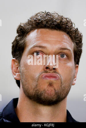 Santos, Brazil. 08th Nov, 2017. Elano during the game between Santos and Vasco held at the Urban Stadium Caldeira, Vila Belmiro, in Santos. The match is valid for the 33rd round of the Brasileirão 2017. Credit: Marco Galvão/FotoArena/Alamy Live News Stock Photo