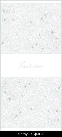 Floral vertical invitation card Stock Vector