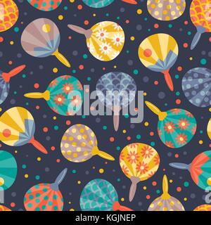 Vector seamless pattern with  traditional  Japanese Fans Uchiwa . All objects are conveniently grouped and easily editable Stock Vector