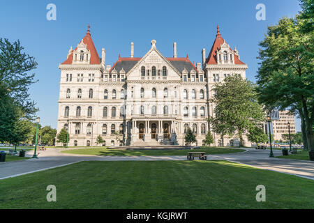 New York State Capitol Building from East Capitol Park in Albany. New York Stock Photo