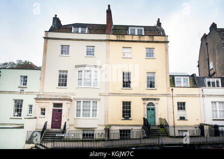 Georgian houses on Wellington Terrace in Bristol, UK Stock Photo