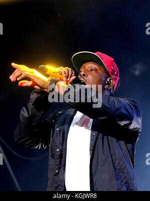 Rapper and grime artist Dizzee Rascal performing at Bestival September ...