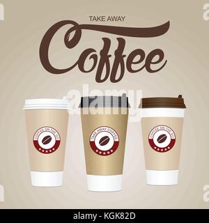 Coffee cup. Take away paper / plastic coffee cup vector illustration. Stock Vector