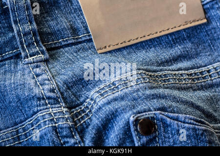 blue jeans close up Stock Photo
