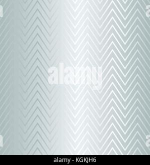 Trendy simple seamless zig zag silver geometric pattern on white background, vector illustration. Wrapping paper zigzag graphic print. Repeating line  Stock Vector