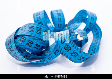 Measuring tape isolated on white background Stock Photo