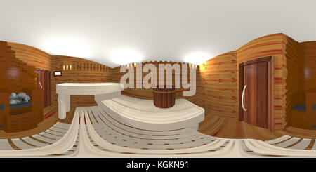 small sauna hdri enviromrnt map Stock Photo