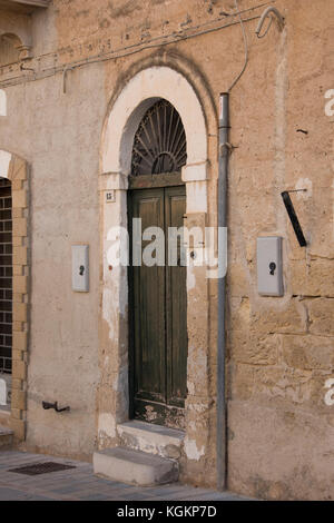 Doorway in the centrte of Custonaci, Sicily Stock Photo
