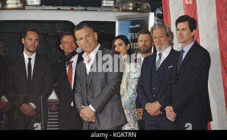 Premiere Only The Brave  Featuring: Miles Teller, Taylor Kitsch, Jennifer Connelly, Jeff Bridges, Josh Brolin, Joseph Kosinski Where: Los Angeles, California, United States When: 09 Oct 2017 Credit: Apega/WENN.com Stock Photo