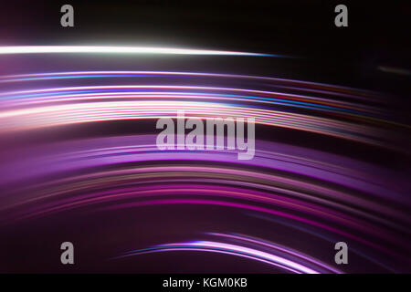 Full frame abstract image of purple light trails Stock Photo