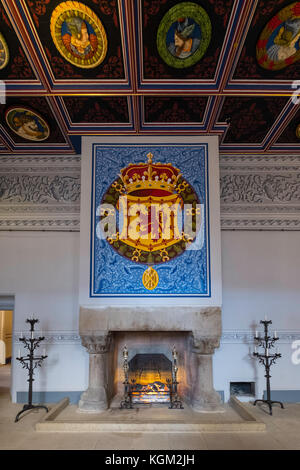 View of King's Inner Hall inside Royal Palace at  Stirling Castle in Stirling, Scotland, United Kingdom. Stock Photo