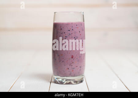 freshly made smoothies from berries and milk Stock Photo