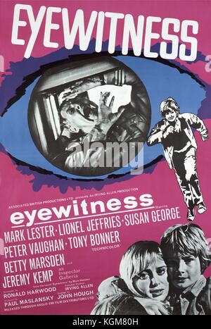 Eyewitness (1970) Film poster     Date: 1970 Stock Photo