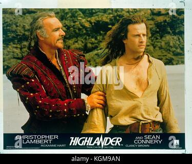 Highlander (1986) , Christopher Lambert , Sean Connery     Date: 1986 Stock Photo