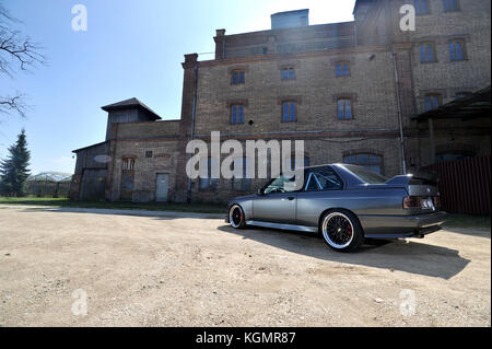 BMW E30 M3 3 Series modified with a BMW V10 engine Stock Photo