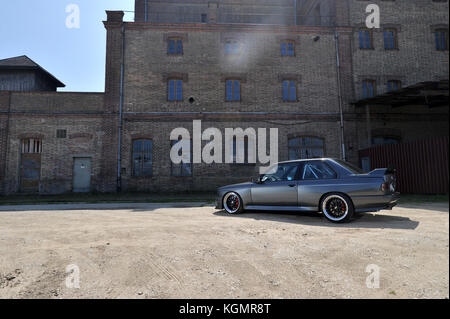 BMW E30 M3 3 Series modified with a BMW V10 engine Stock Photo