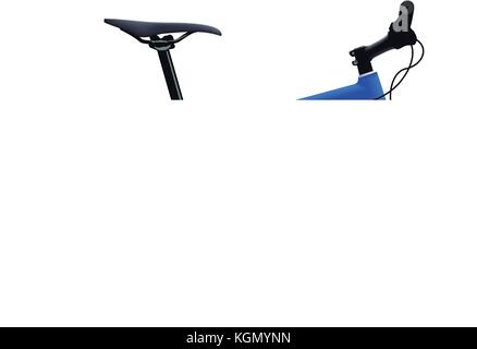 blue color bicycle Stock Vector