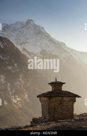 Sunrise in Langtang, Nepal Stock Photo