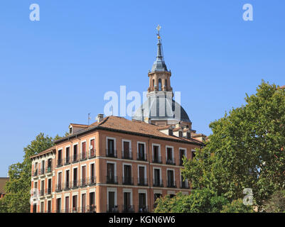 La Latina barrio, Madrid city centre, Spain dome of Real Iglesia San Andrés Apóstol church Stock Photo