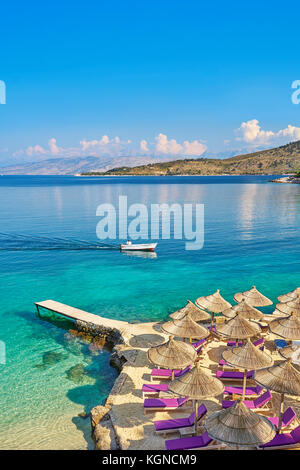 Ksamil Beach, Albanian Riviera, Albania Stock Photo