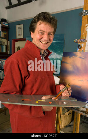 Artist Andrew Stock in his Somerset studio Stock Photo - Alamy