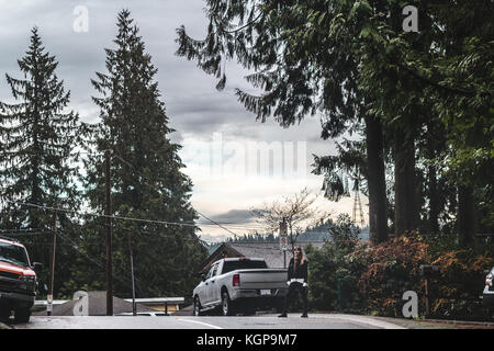 Photo of Girl at Deep Cove in North Vancouver, BC, Canada Stock Photo