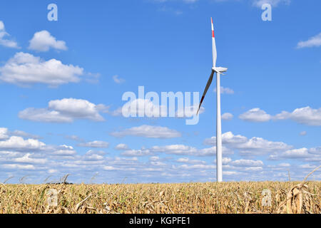 Wind farm in Alibunar, Serbia Stock Photo