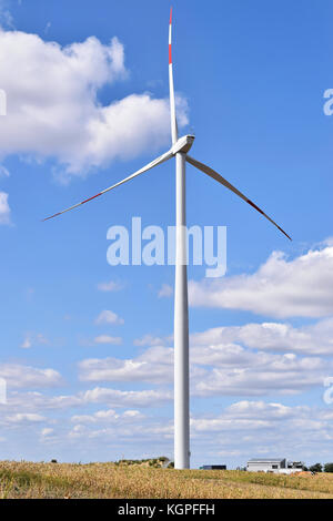 Wind farm in Alibunar, Serbia Stock Photo