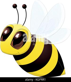Beautiful cute bee Stock Vector