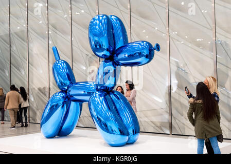 LOS ANGELES, CA - February 5, 2017: Balloon Dog by Jeff Koons at The Broad Contemporary Art Museum on February 5, 2017. Stock Photo