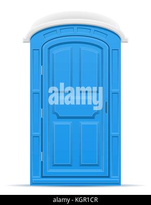 bio outdoor toilet vector illustration vector illustration isolated on white background Stock Vector