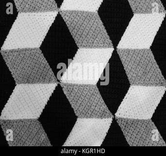 abstract background made with black and white geometric shapes that look like three-dimensional cubes 3D Stock Photo