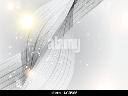 Abstraction elements with glow on white background Stock Vector