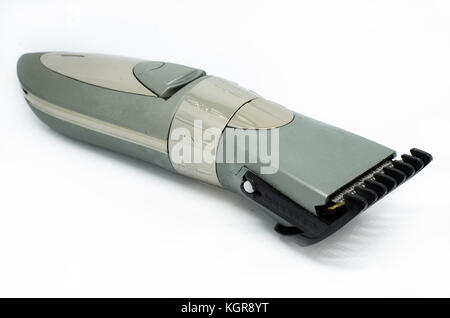 cordless rechargeable hair clipper isolated on white background Stock Photo