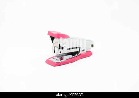 office little stapler isolated on a white background Stock Photo