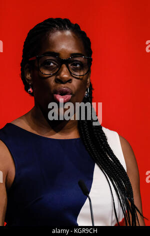 Kate Osamor at the Labour Party Autumn Conference at Brighton Centre, Brighton, UK  - Tuesday September 26, 2017. Pictured: Kate Osamor , Shadow Secretary of State for International Development Stock Photo