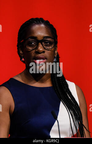 Kate Osamor at the Labour Party Autumn Conference at Brighton Centre, Brighton, UK  - Tuesday September 26, 2017. Pictured: Kate Osamor , Shadow Secretary of State for International Development Stock Photo