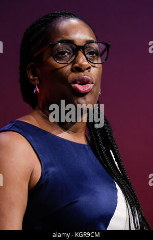 Kate Osamor at the Labour Party Autumn Conference at Brighton Centre, Brighton, UK  - Tuesday September 26, 2017. Pictured: Kate Osamor , Shadow Secretary of State for International Development Stock Photo