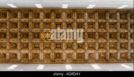 Golden roof of Pisa Cathedral in Italy, which is a medieval Roman Catholic cathedral dedicated to the Assumption of the Virgin Mary Stock Photo