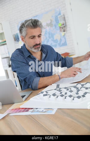 Porrtait of smiling architect in office Stock Photo