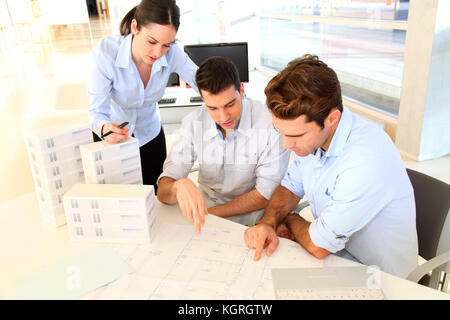 Team of architects working on project