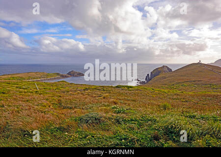 Looking South to the open ocean from Cape Horn in Chile Stock Photo