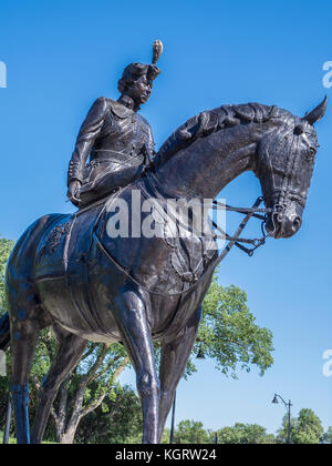 Queen Elizabeth II statue, Wascana Centre, Regina, Saskatchewan, Canada. Stock Photo