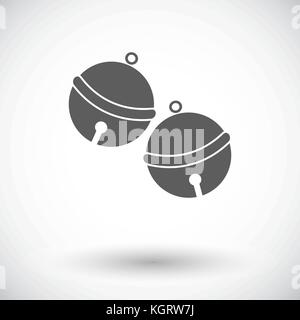 Christmas bell. Flat vector related icon  for web and mobile applications. It can be used as - logo, pictogram, icon, infographic element. Vector Illu Stock Vector