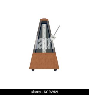 Metronome Flat Icon Isolated on the White Background. Stock Vector