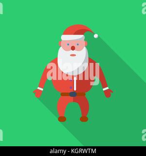 Santa Claus icon. Flat vector related icon with long shadow for web and mobile applications. It can be used as - logo, pictogram, icon, infographic el Stock Vector