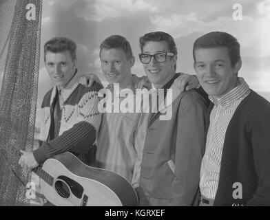 Summer Holiday (1963) , The Shadows, Hank Marvin, Bruce Welch,  Brian Bennett, Brian Locking Stock Photo