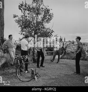 Summer Holiday (1963) , Cliff Richard , The Shadows, Hank Marvin, Bruce Welch,  Brian Bennett, Brian Locking Stock Photo