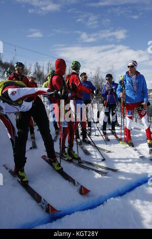 Skimountaineering World Cup Tromsø , Randonee Racing Stock Photo